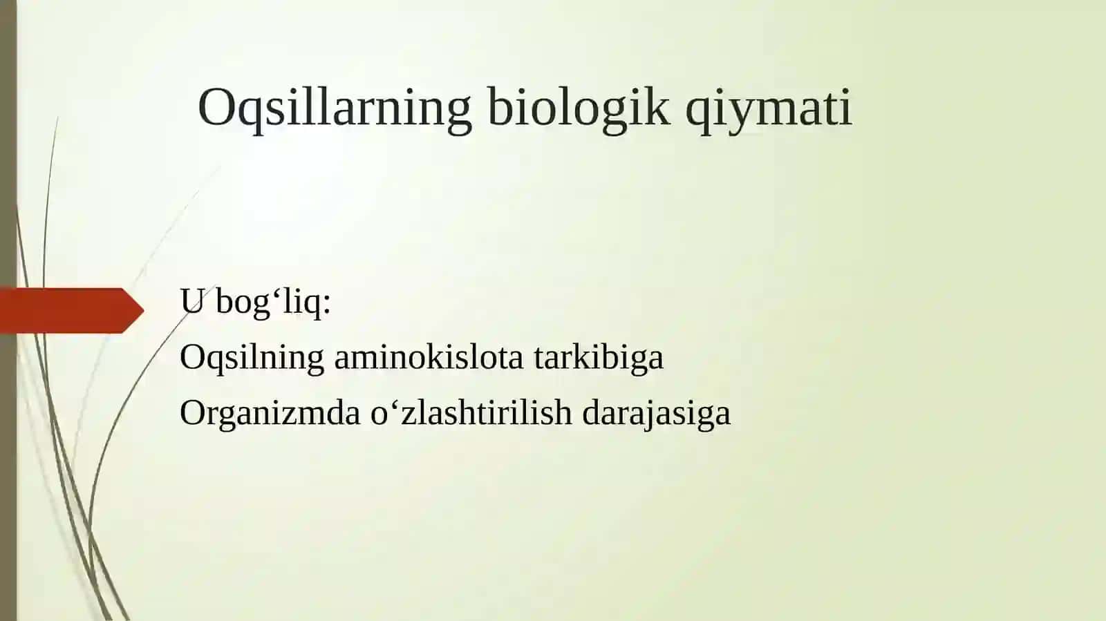 Oqsillarning protiolitek parchalanishi va aminokislotalar soʻrilishi 3