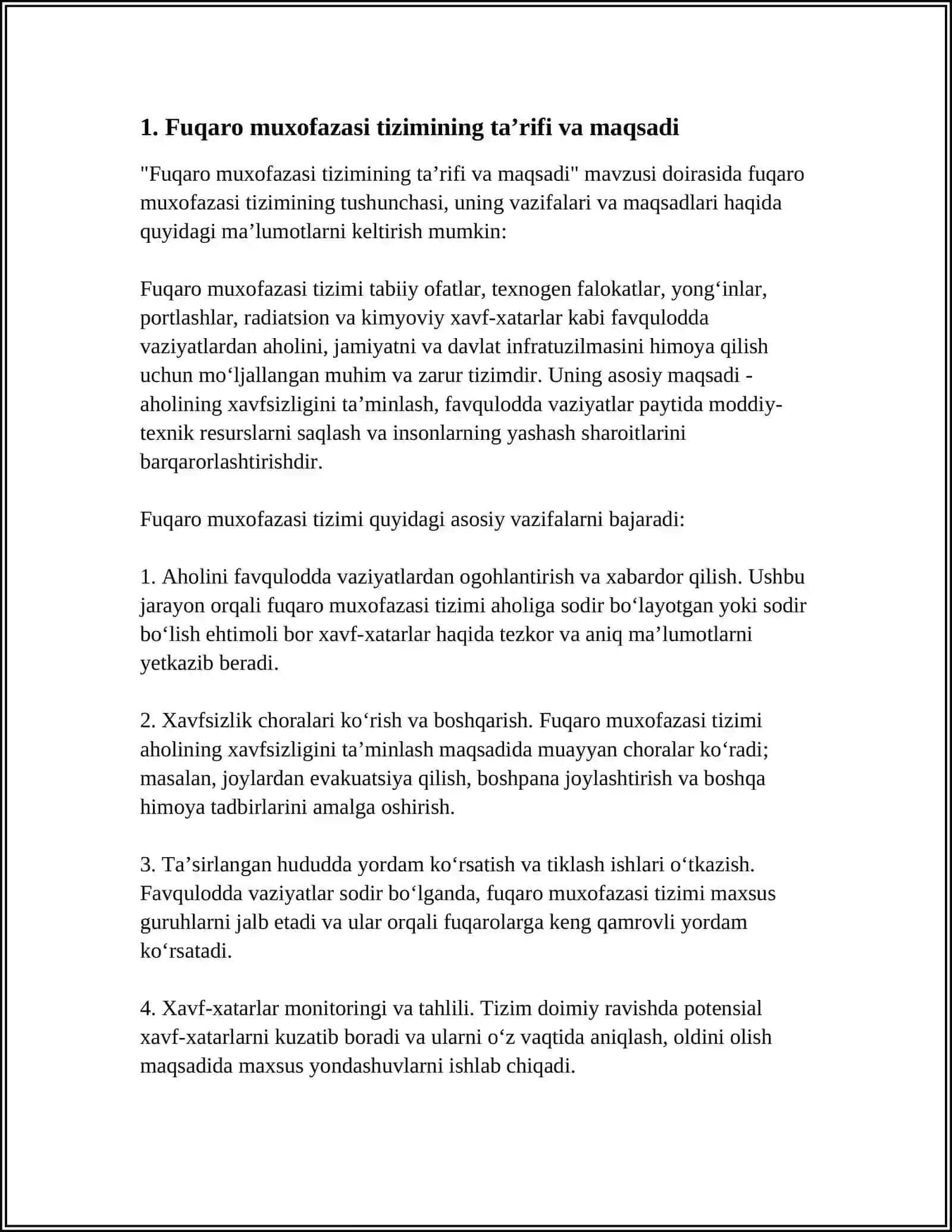 FUQARO MUXOFAZASI TIZIMI VA UNING VAZIFALARI 3