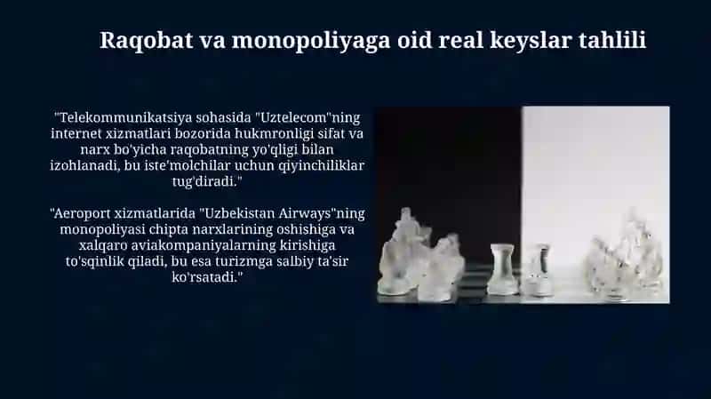 Raqobat va monopoliyalar: nazariya va real holatlar 3