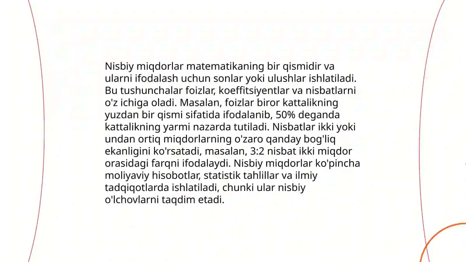Nisbiy miqdorlar, ularning tibbiyotda qoʻllanilishi 3