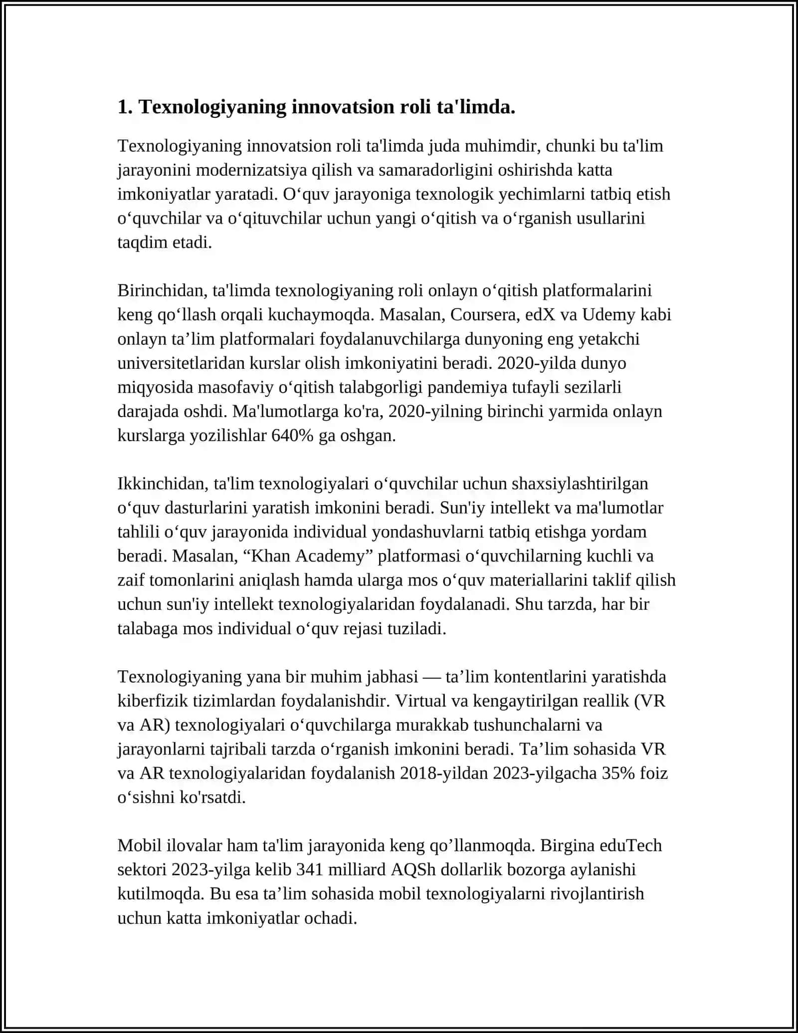 TEXNOLOGIYA FANIDA INNOVATSION PEDAGOGIK FAOLIYAT 3