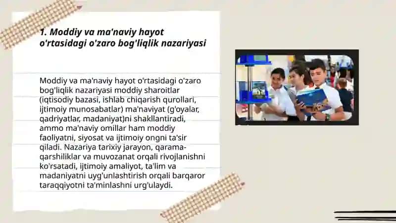 Jamiyat, inson va ma’naviyat: moddiy va ma’naviy hayot mushtarakligi 3
