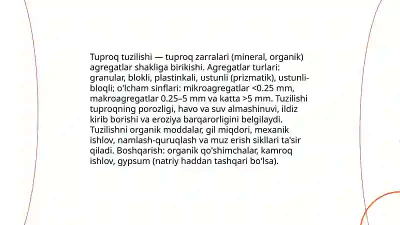 Tuproq va uning tabiiy xususiyatlari 3