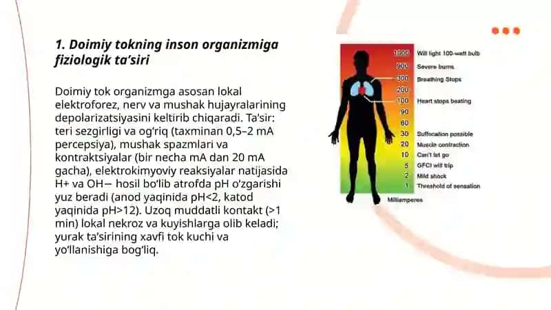 Elektr tokining insonga ta'siri 3