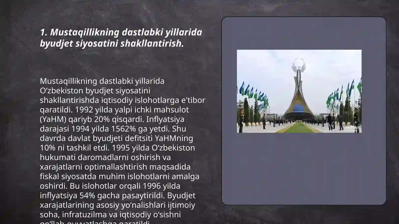 Mustaqillik Yillarida O'zbekiston Respublikasi Byudjet Siyosati 3