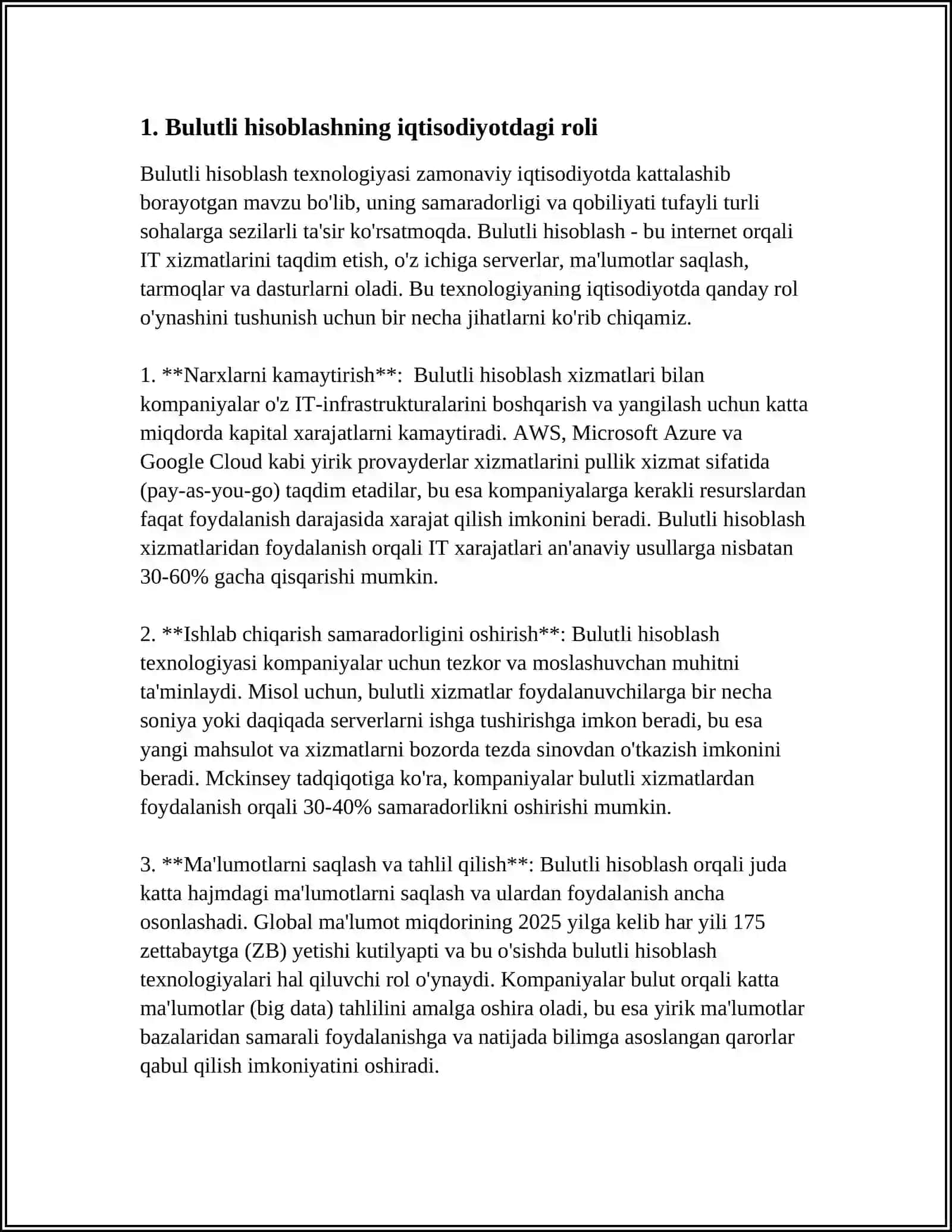 IQTISODIYOTDA BULUTLI TEXNOLOGIYALARNING O'RNI VA AHAMIYATI 3