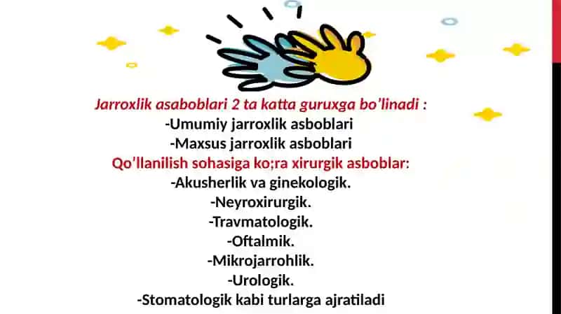 zamonaviy xirurgik asboblar. Dezinfeksiya uchun qo'llaniladiga asosiy kimyoviy vositalar 3