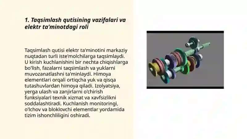 Taqsimlash qutisini vaziyasi, tuzilishi, turlari 3