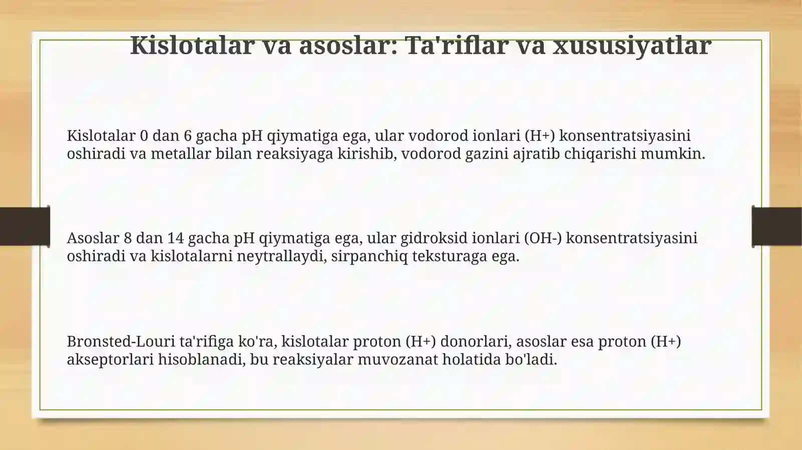 Tabiy inzikatorlar yordamida kislota va asoslarni aniqlaymiz 3