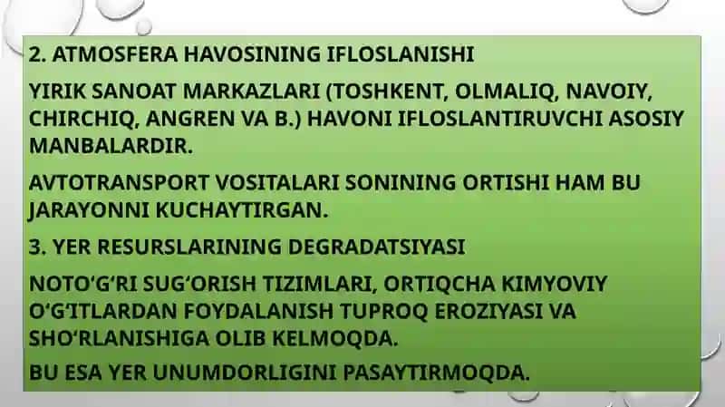O‘zbekiston Respublikasidagi dolzarbekalagikmuammolar 3