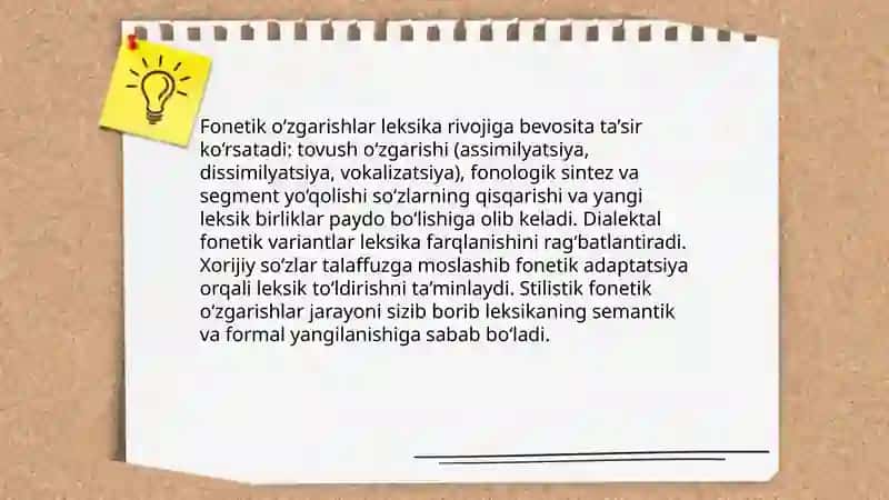 Tilning leksik taraqqiyotidagi ichki va tashqi omillar 3