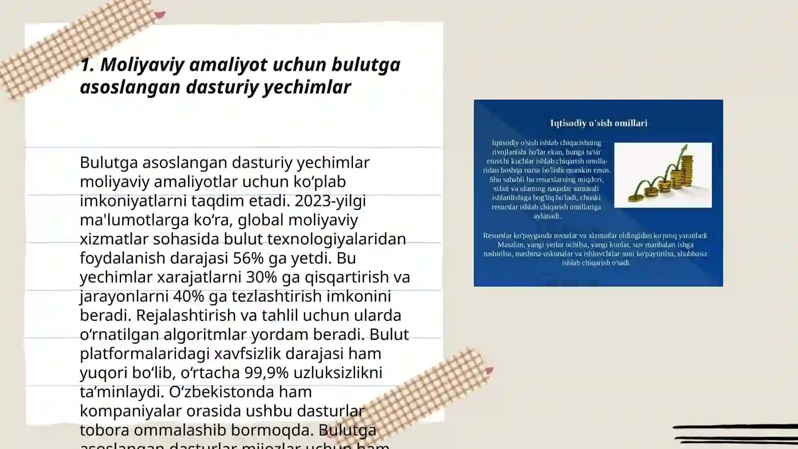 Moliyaviy amaliyotda qo'llaniladigan asosiy dasturiy taʼminot platformalar va ularning raqamlashtirish transformatsiyasi 3