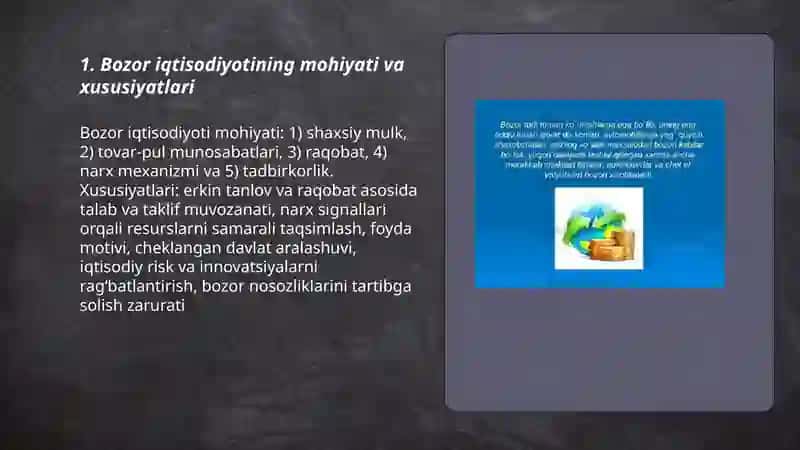 Bozor iqtisodiyotini shakllanishi va amal qilishi 3