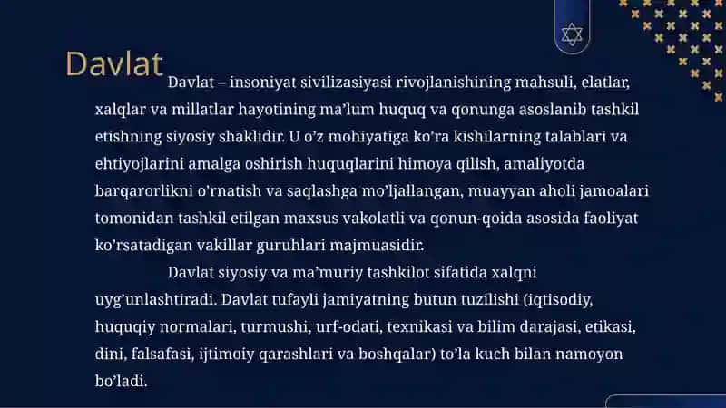 Davlat–Insoniyat Sivilizatsiyasi Rivojlanishi 3