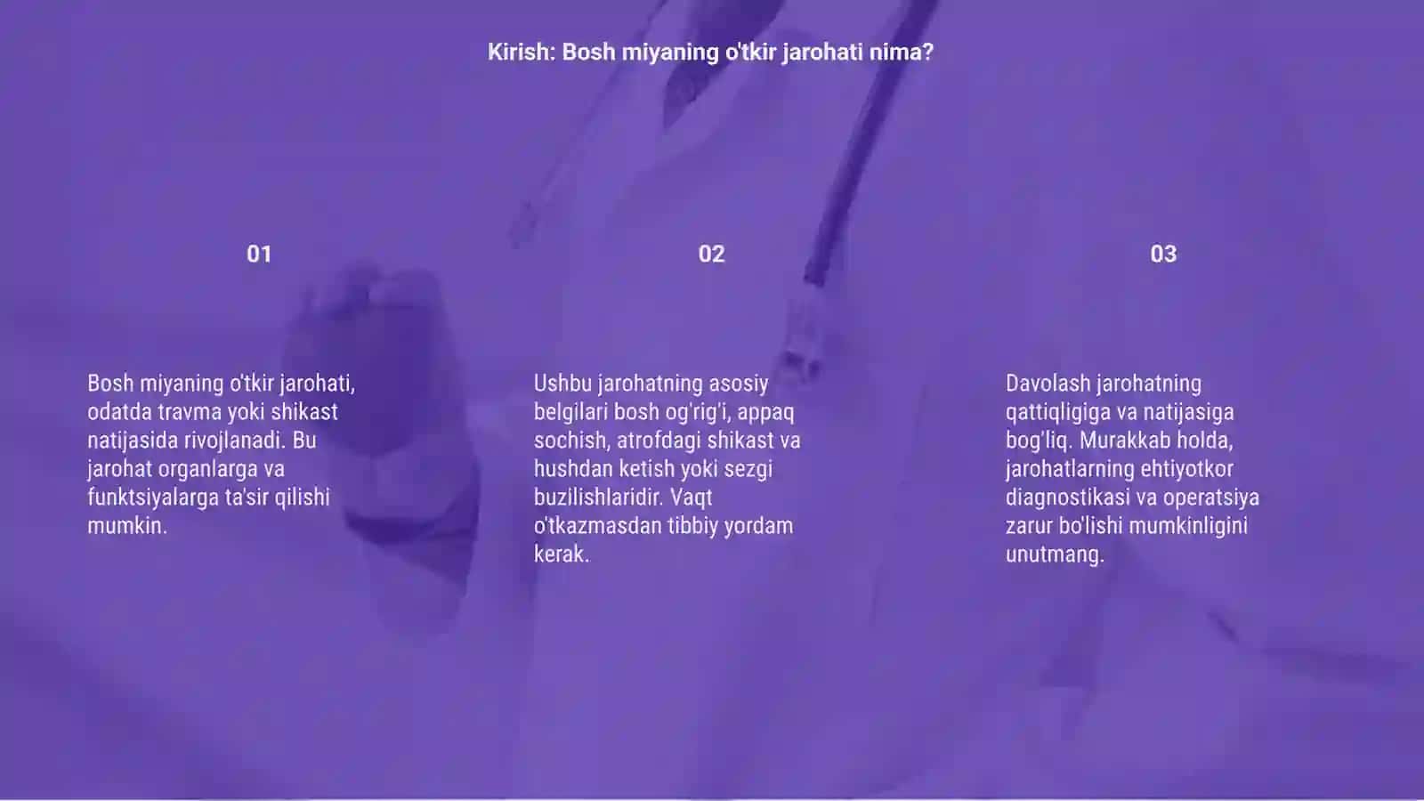 Bosh miyaning o'tkir jarohati 3