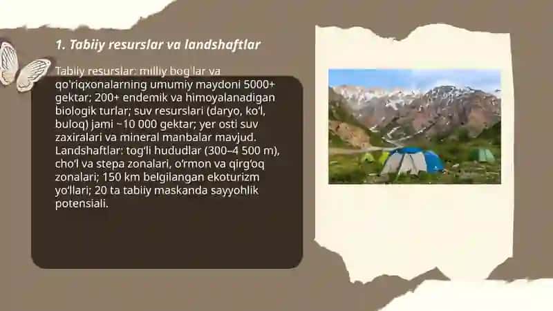 Ekologik turizmni rivojlantirish resurslari 3