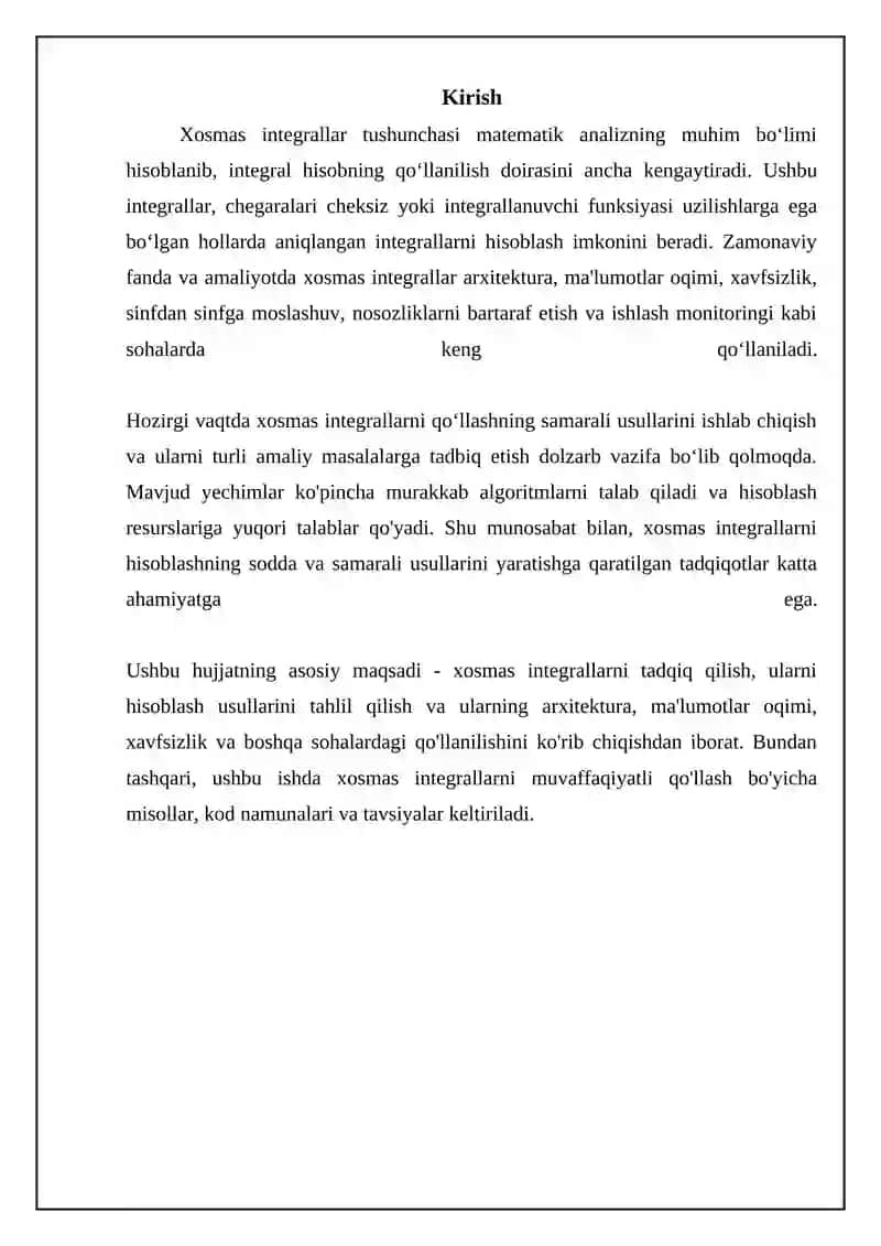 Xosmas integrallar 3