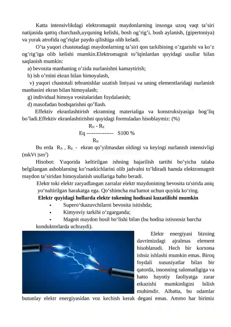 15-Amaliy: Elektr toki zarbasidan himoya qiluvchi vositalarni o‘rganish 3