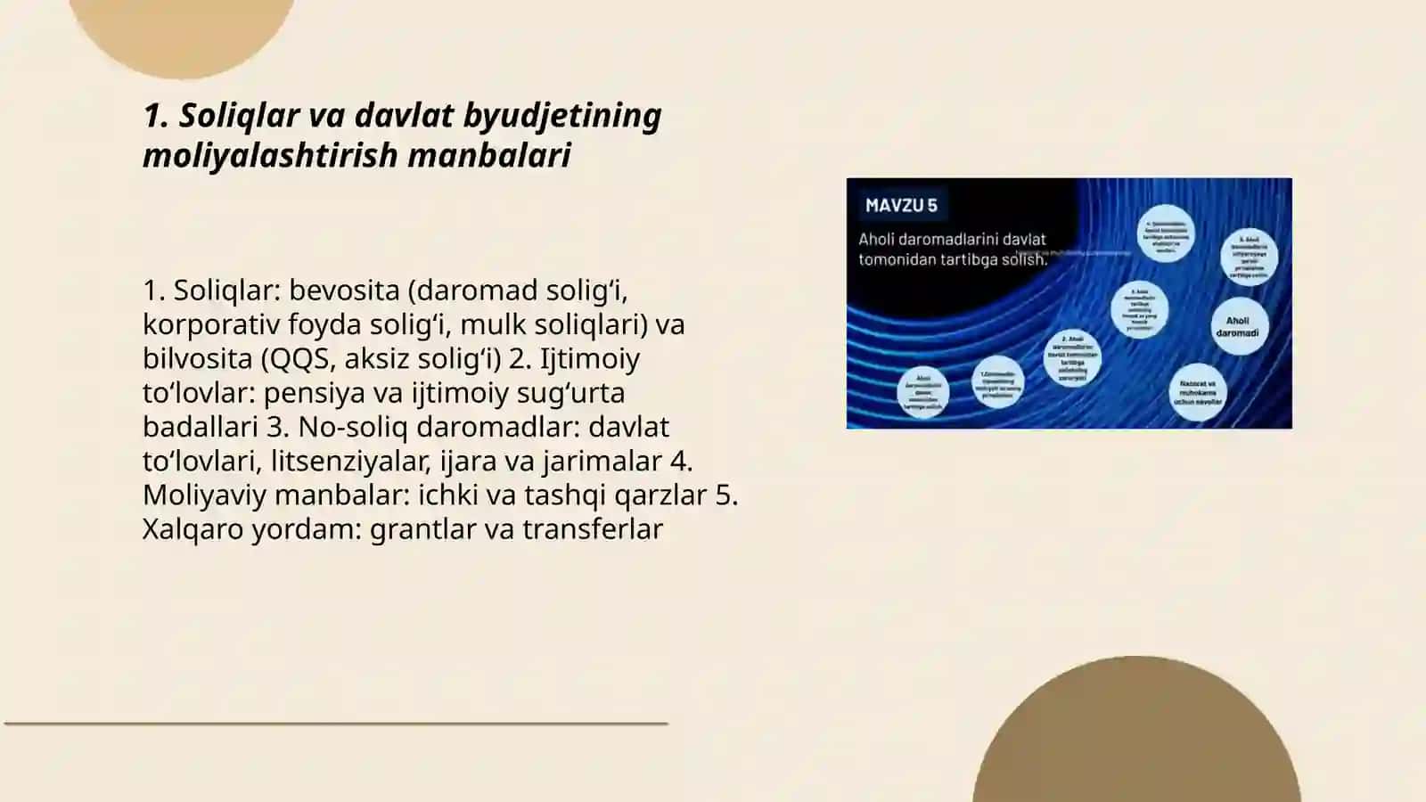 Davlat byudjeti daromadlarini shakillantirishda soliqlarning tutgan oʻrni va ahamiyati 3