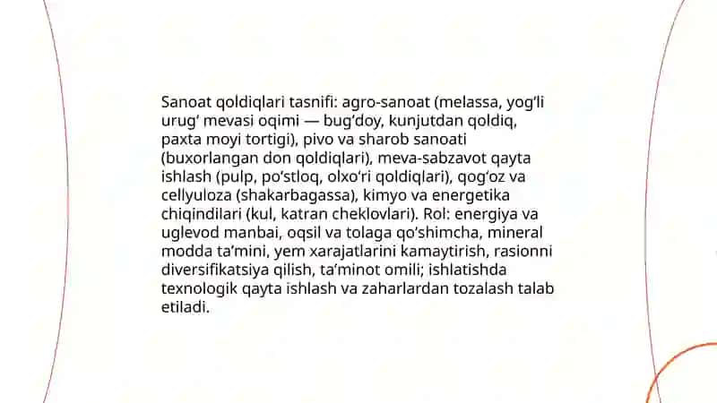 Sanoat qoldiqlarining ozuqaviy qiymati va hayvonlarni oziqlantirishda qoʻllanilishi 3
