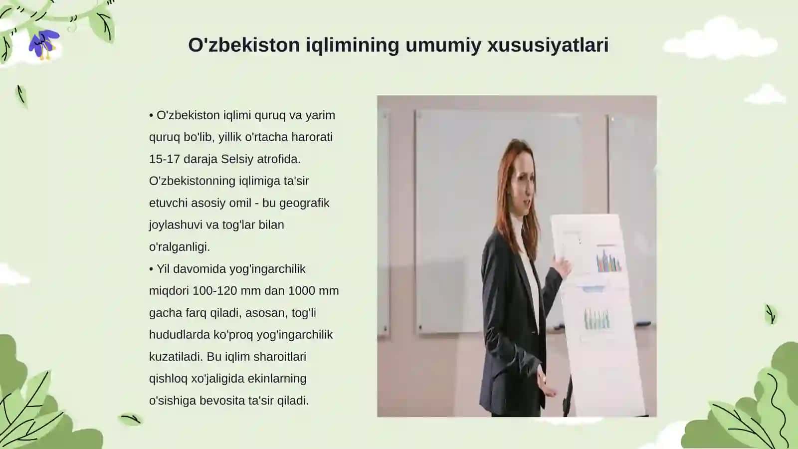 O'zbekiston iqlimiga tavsif va uning agroiqlimiy rayonlashtirilishi 3