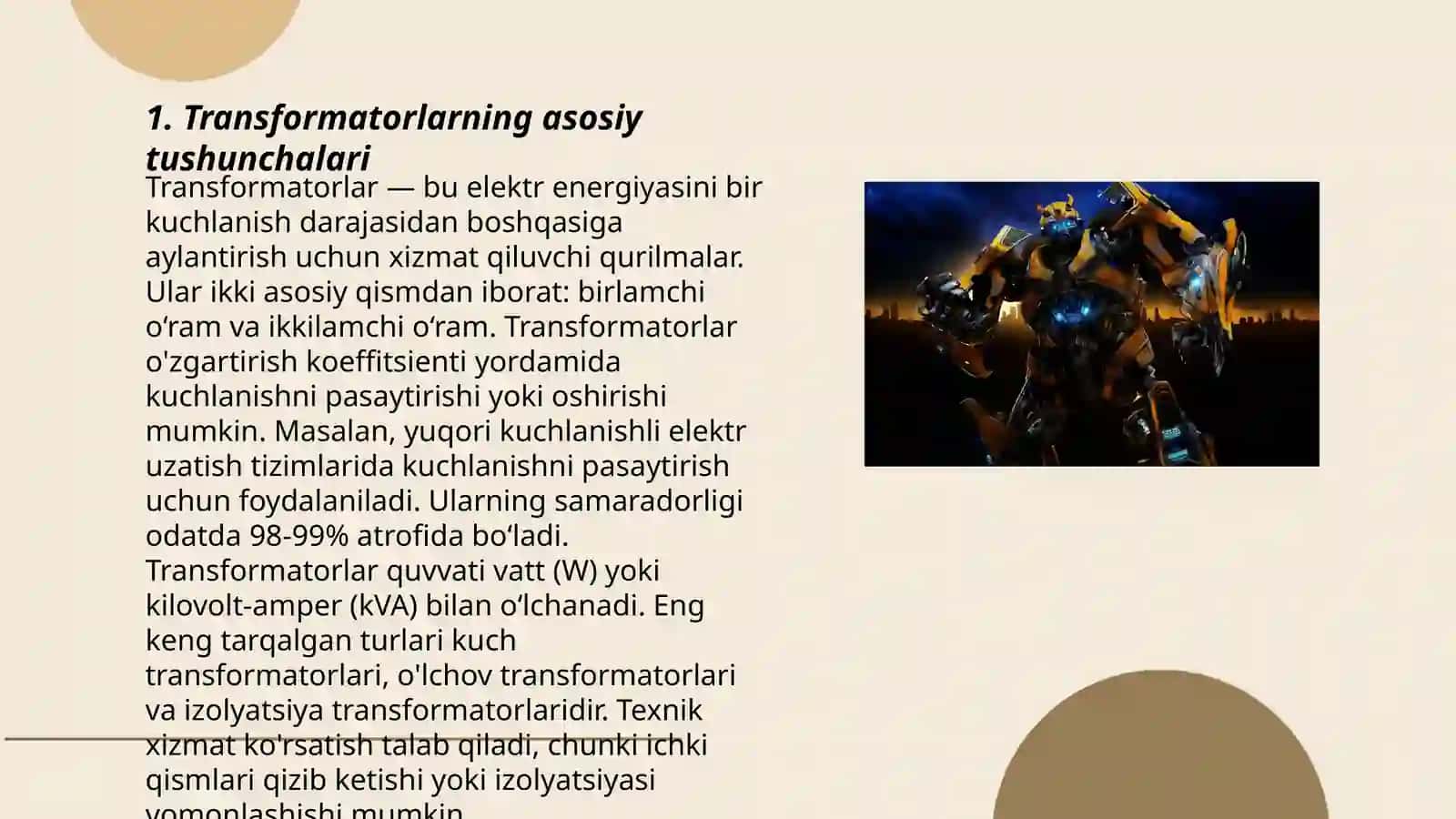Tranfarmatorlar 3
