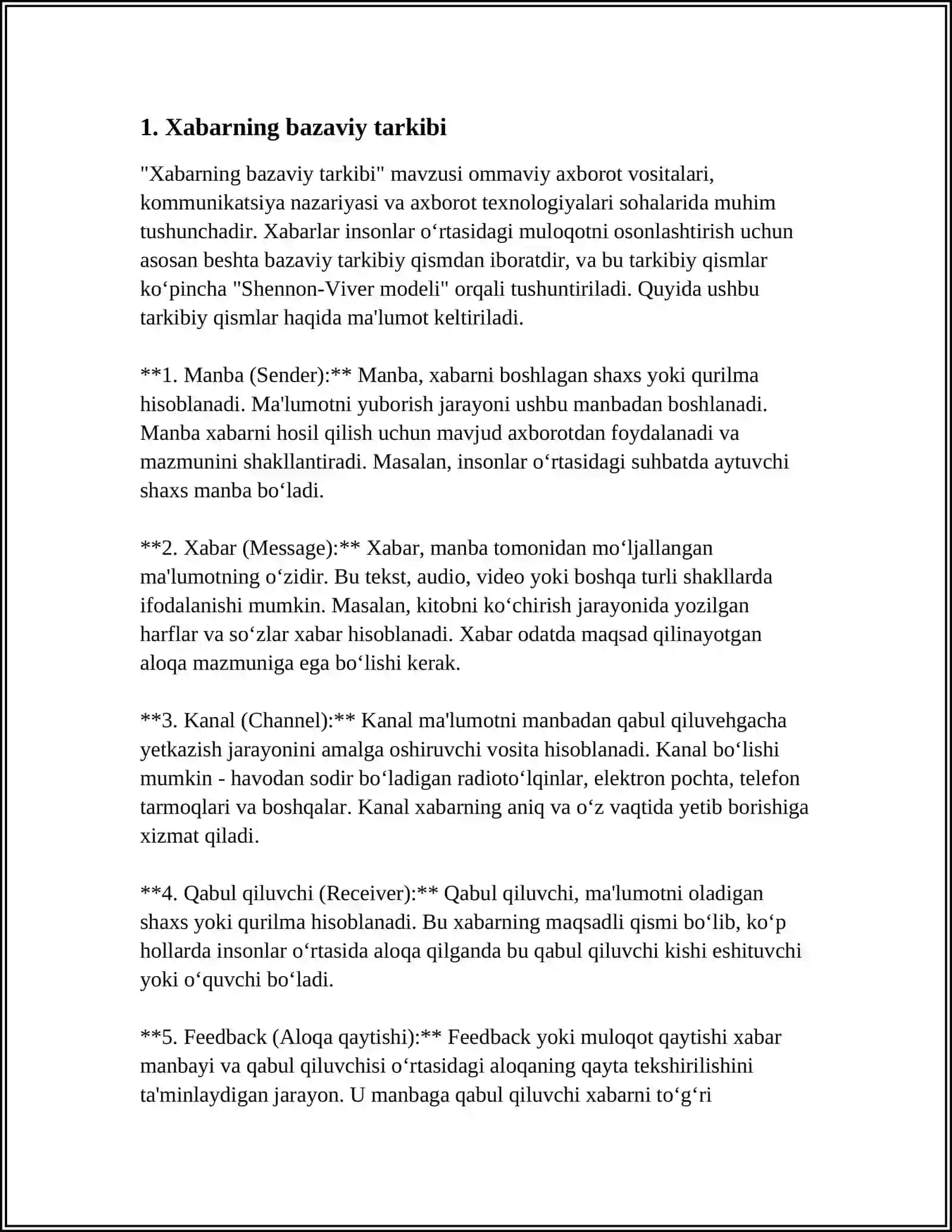 Xabarni Bir Turdan Boshqasiga Oʻzgartirish 3