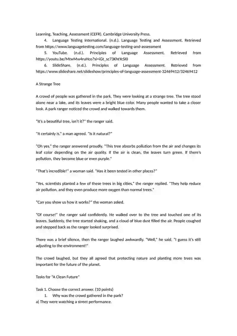 Principles of Language Assessment and Test Design 3
