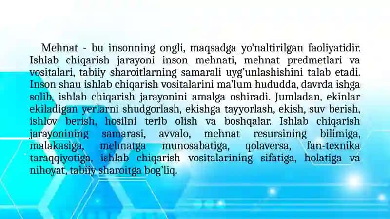 Qishloq xo’jaligi mehnat resurslari va ulardan foydalanish 3