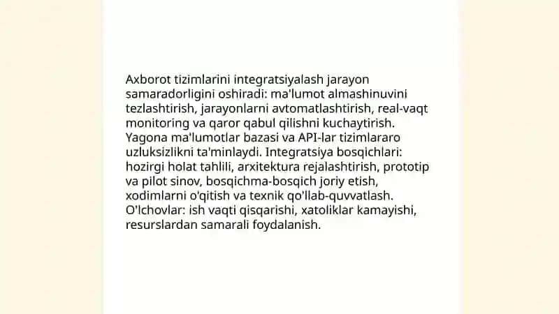 Axborot tizimlaridan foydalanish samaradorligini oshirish 3