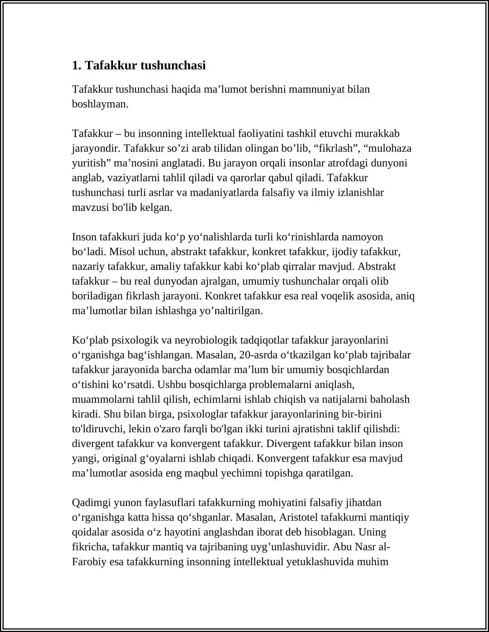 TAFFAKKUR BORASIDAGI NAZARIYALAR 3