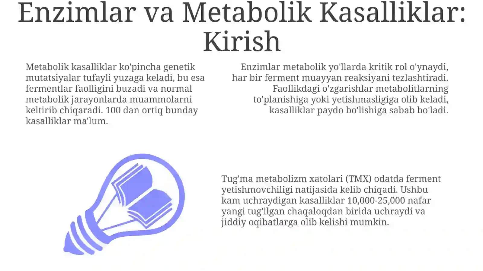 Enzimlar va Metabolik Kasalliklar 3