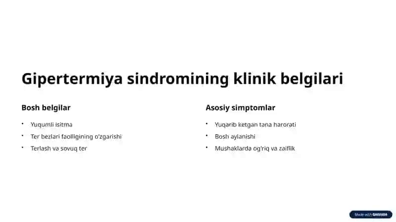 Gipertermiya sindromi va uni davolashda ishlatiladigan dori vositalari 3