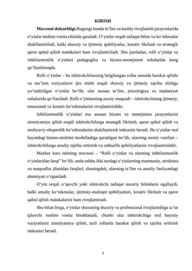 ROLLI O‘YINLAR VA ULARNING ISHBILARMONLIK O‘YINLARIDAN FARQI 3