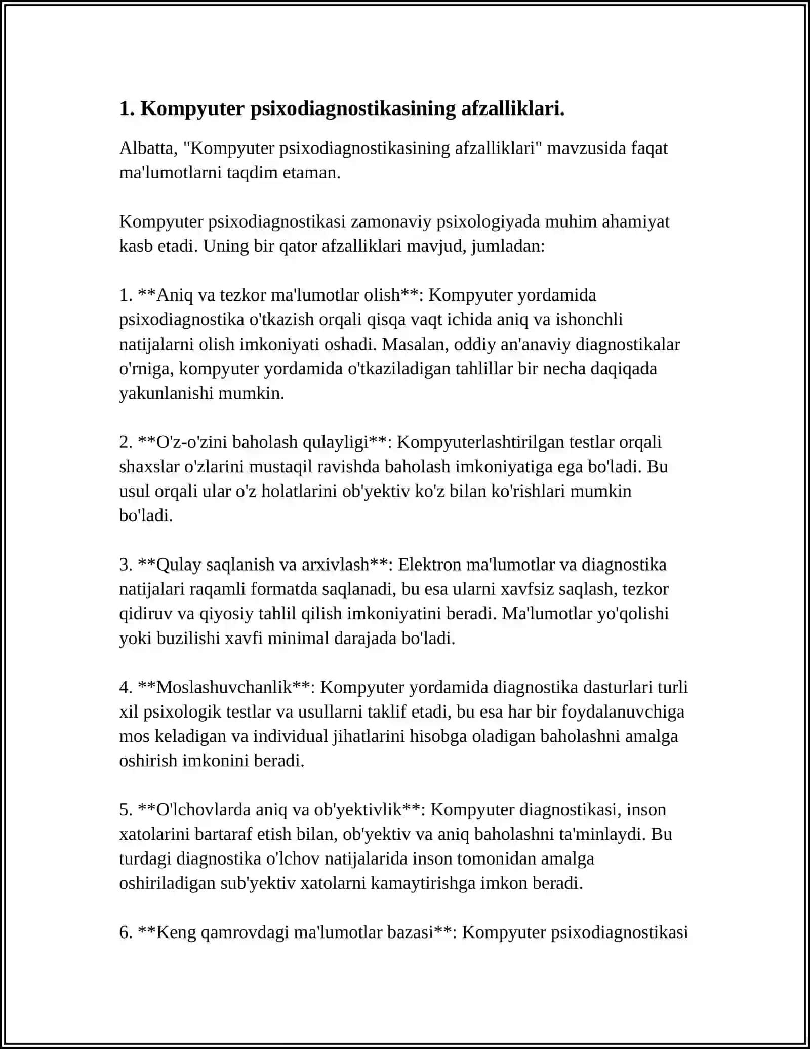 KOMPYUTER PSIXODIAGNOSTIKASINING YUTUQLARI VA KAMCHILIKLARI 3