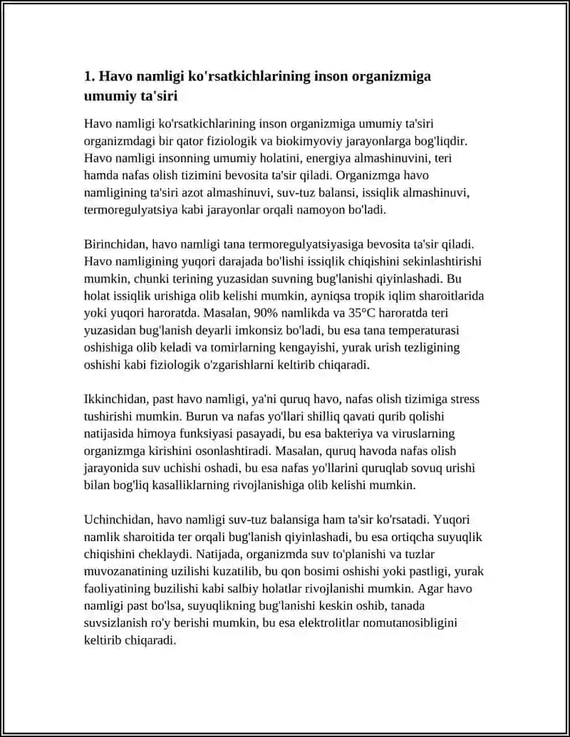 ORGANIZMGA HAVO NAMLIGINI KOʻRSATKICHLARINING TAʼSIRI 3