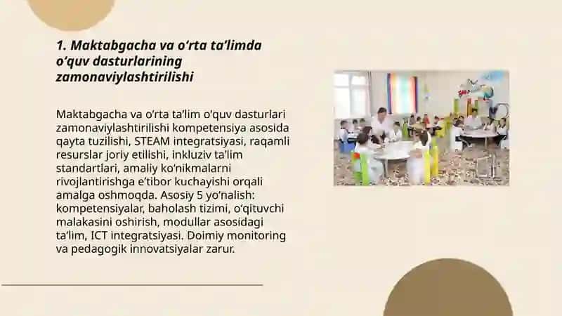 Maktabgacha oʻrta taʼlim professional bilim berish hozirgi vaqtdagi oʻzgarishlari 3
