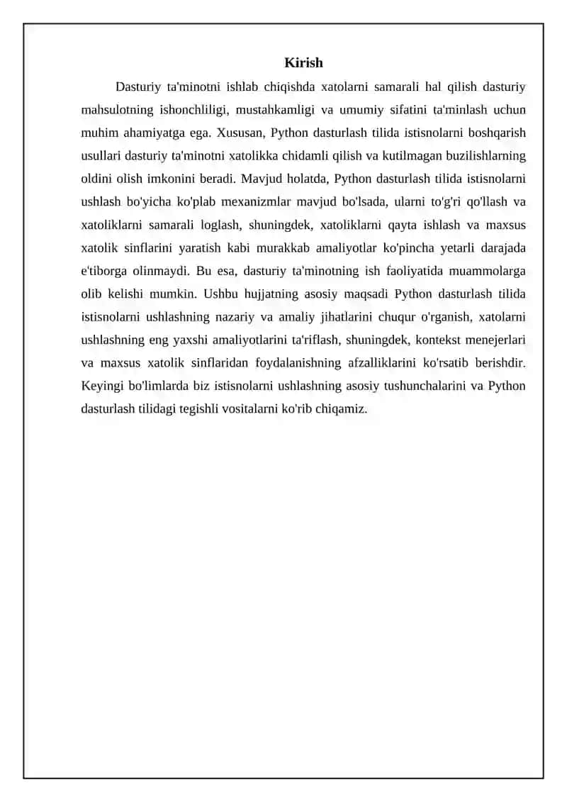 Pythonda istisno holatlarni qayta ishlash 3