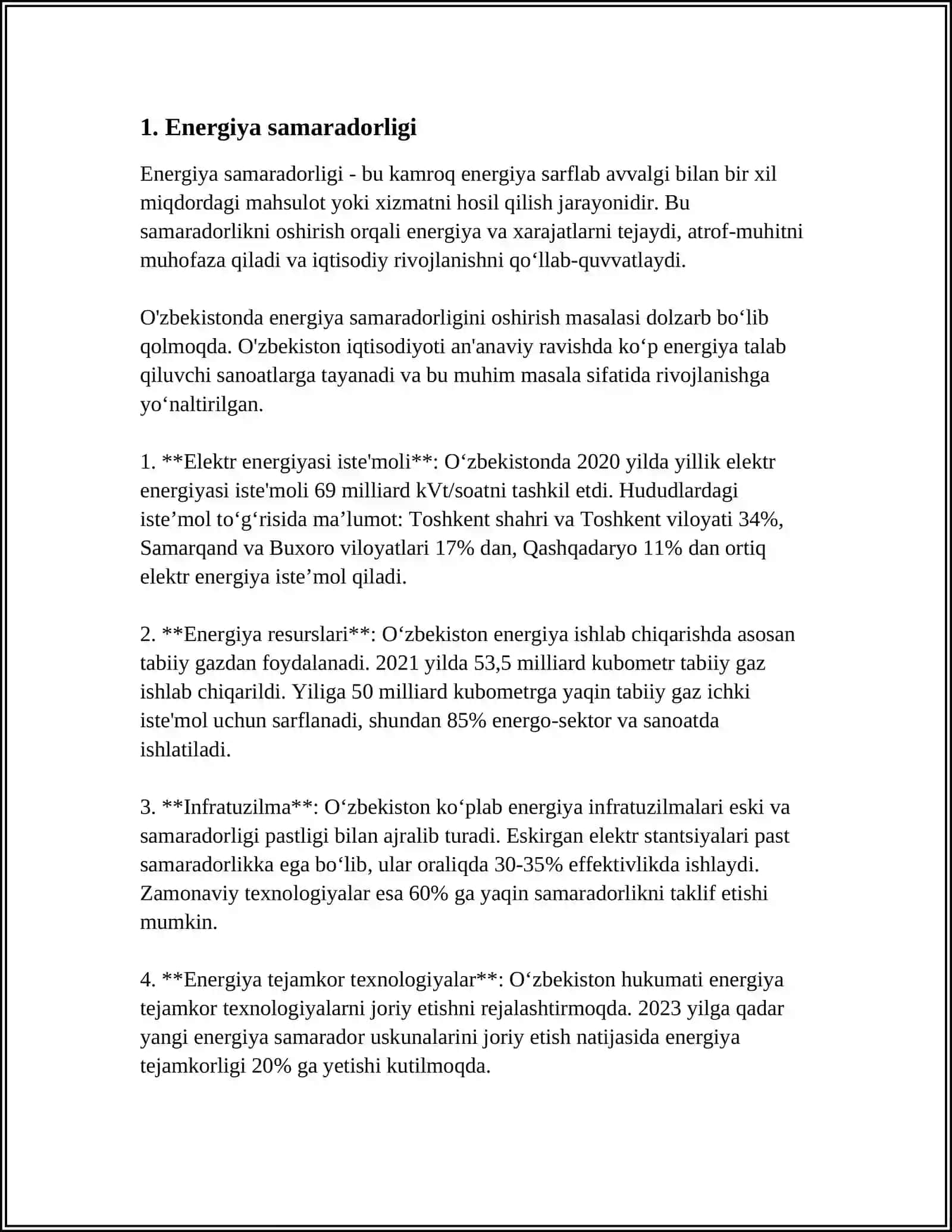 0’ZBEKISTON RESPUBLIKASI ENERGETIKA VAZIRLIGI 3