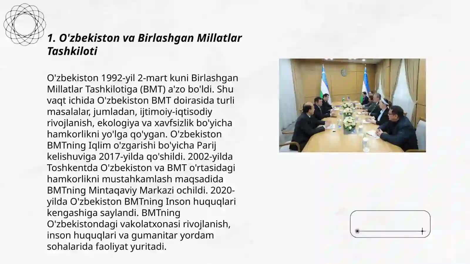 O'zbekistonning xalqaro tashkilotlar bilan hamkorlik aloqalari 3