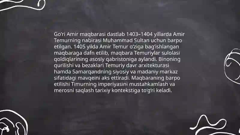 Go'ri amir maqbarasi tarixi 3