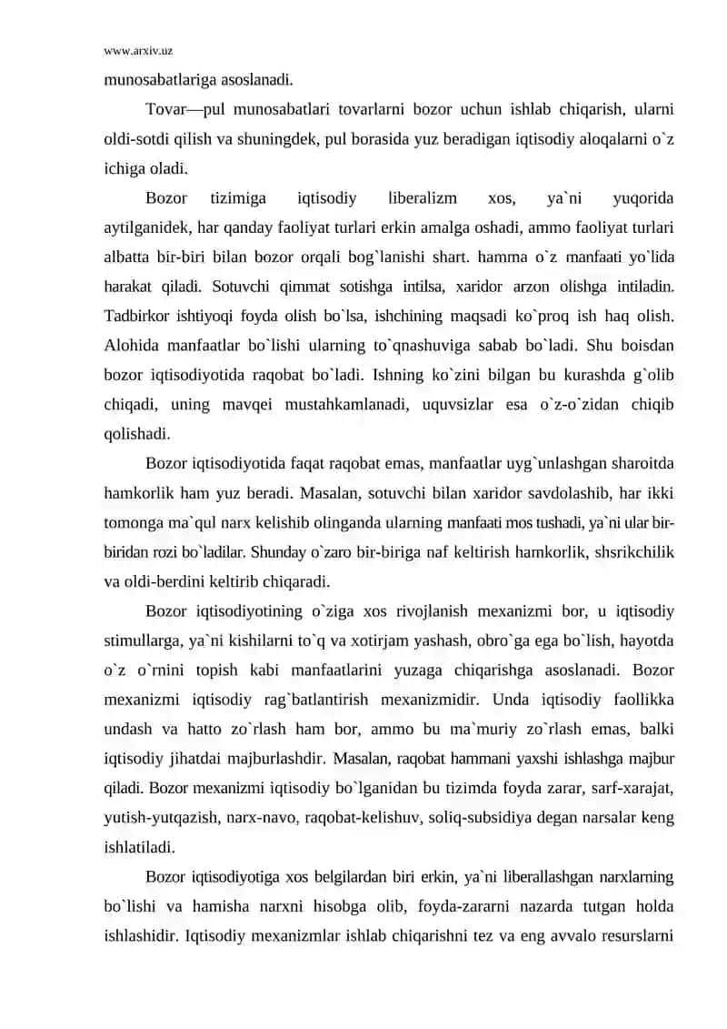 Bozor iqtisodiyoti belgilari 3