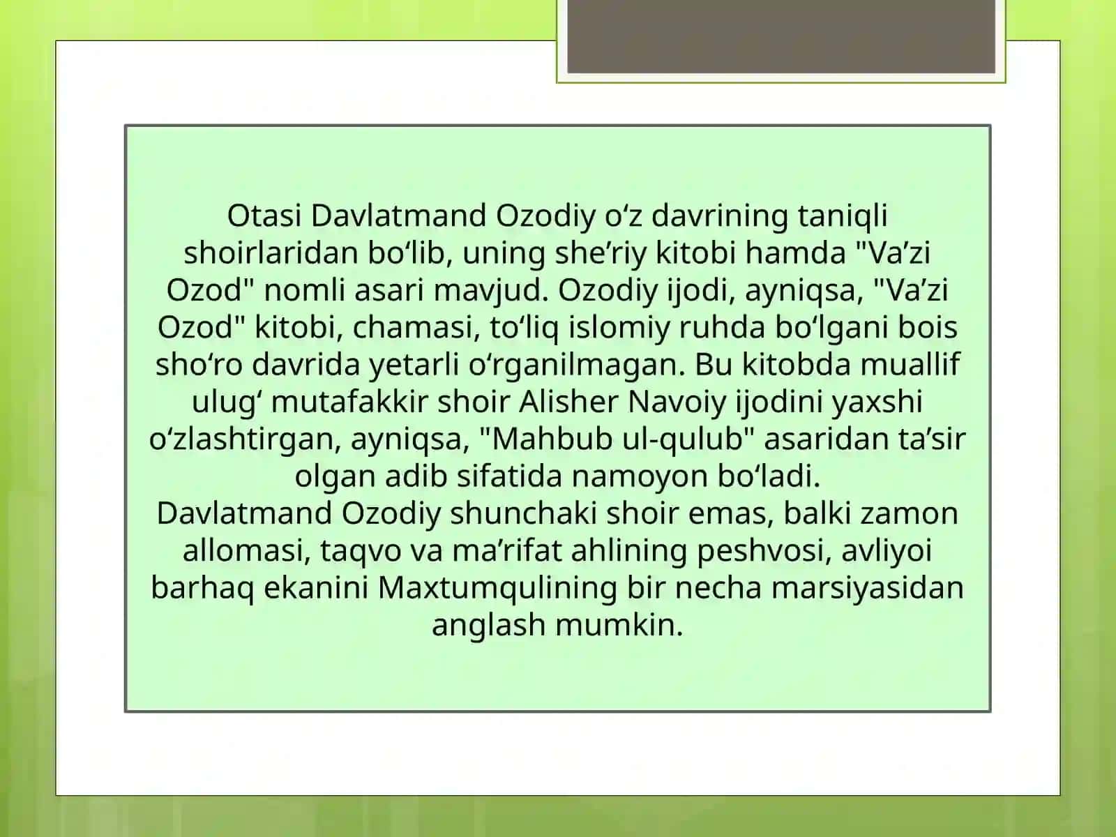 Maxtumqulining oʻzbek tilidagi asarlari va she'rlari 3