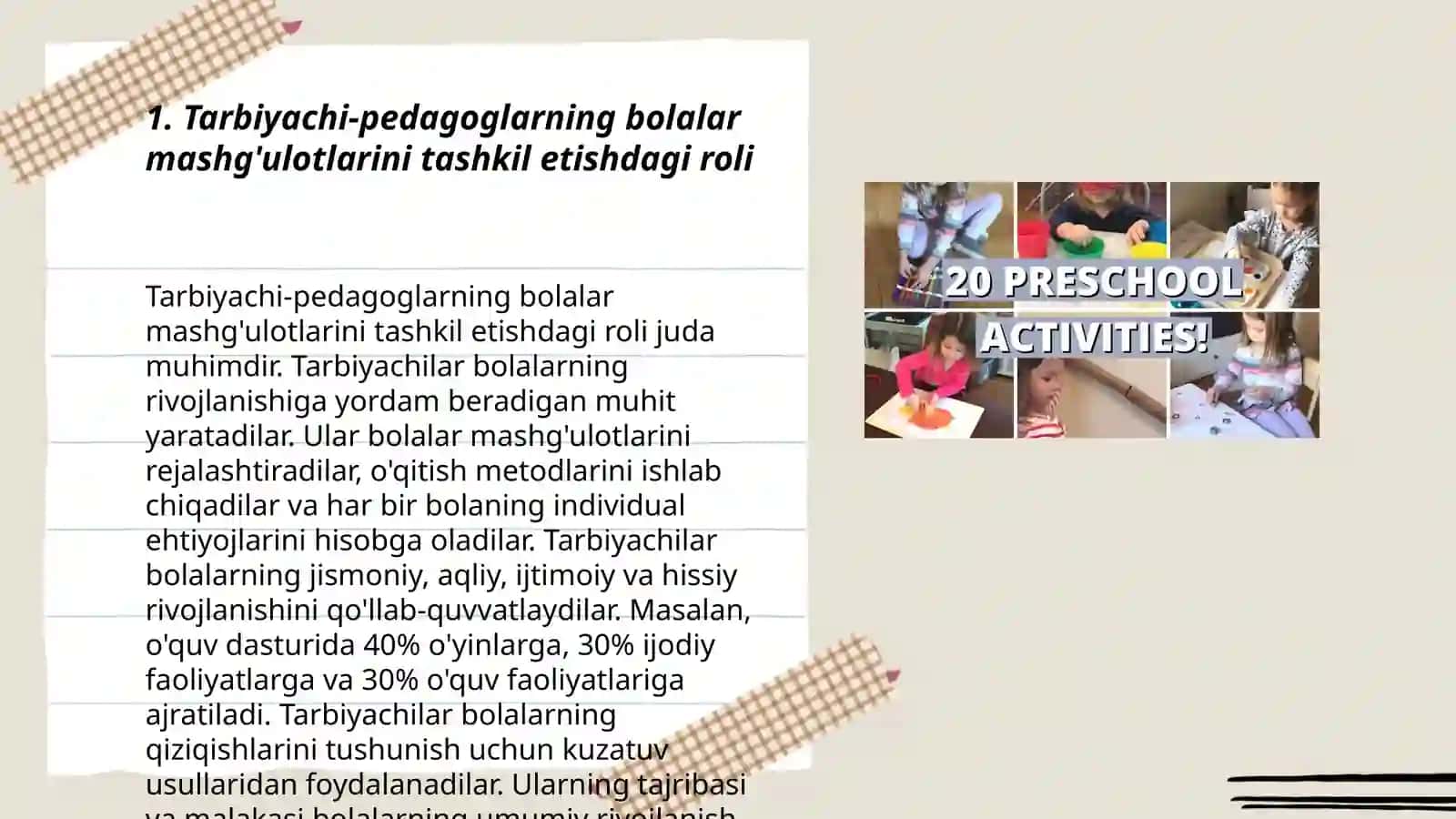 Tarbiyachi-pedagoglarning bolalar mashg'ulotlari 3