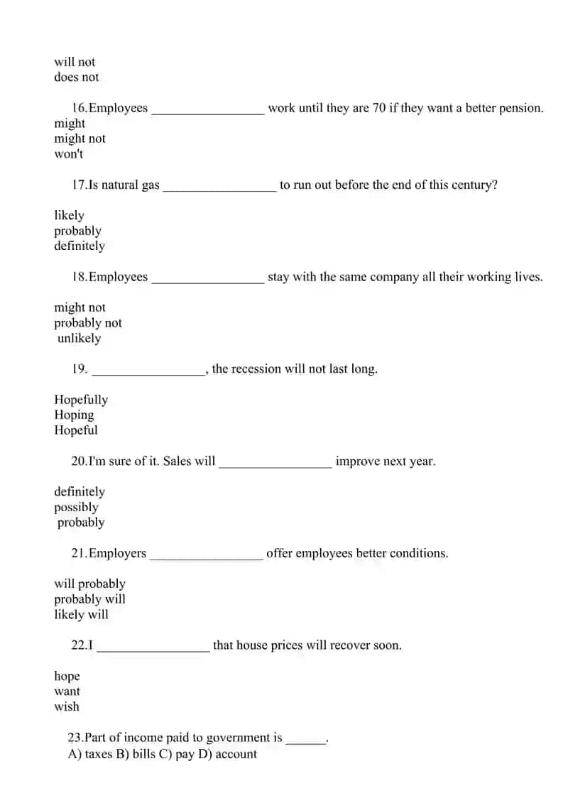 5000 Englisg test for final exam for every student 3
