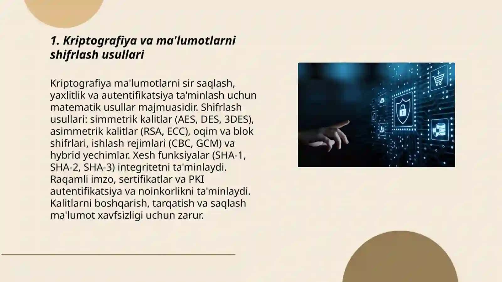 Axborotlarni himoyalashning texnik va dasturiy vositalari 3