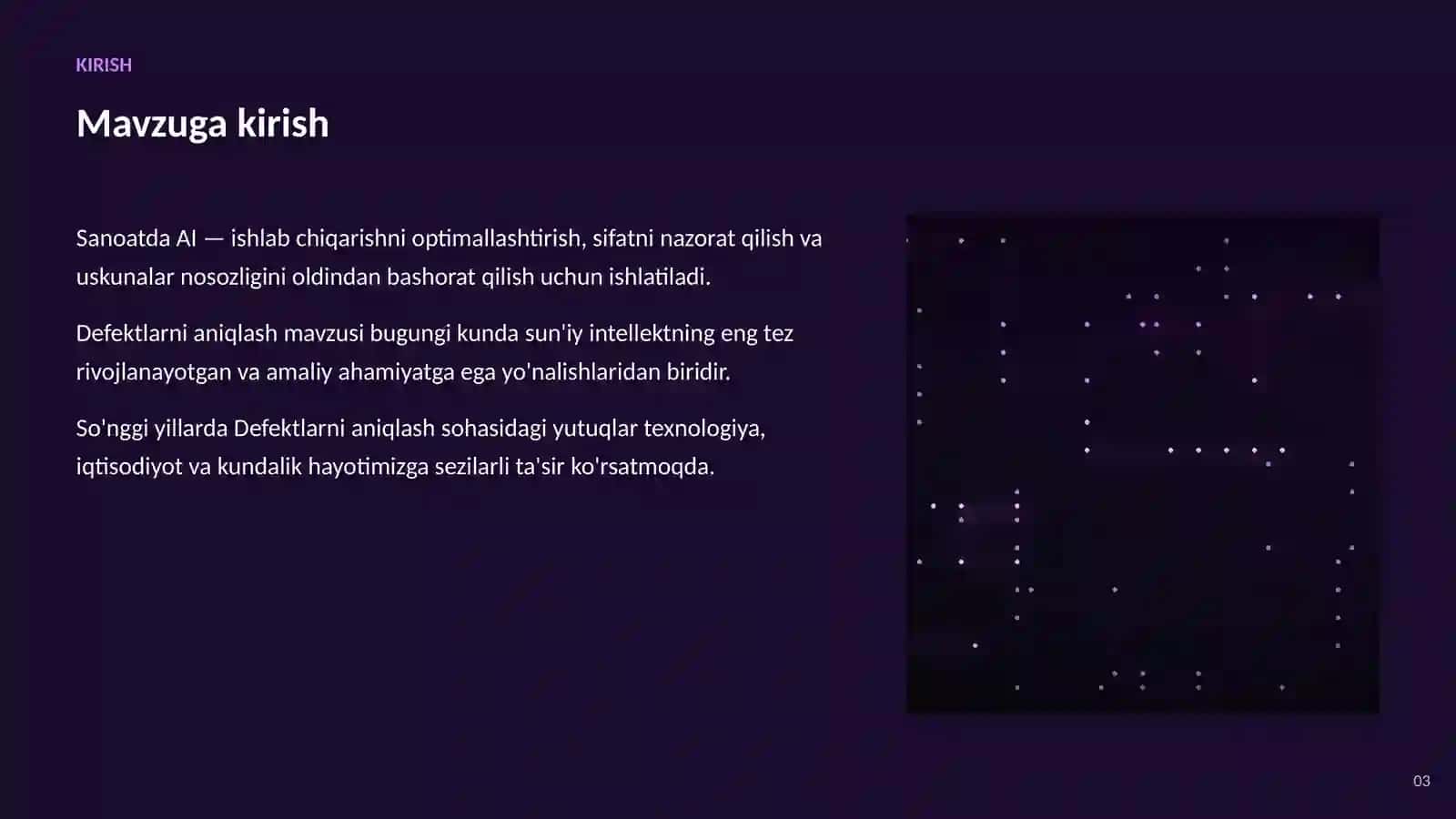 SUN'IY INTELLEKT • AI SANOAT VA ISHLAB CHIQARISHDA 3