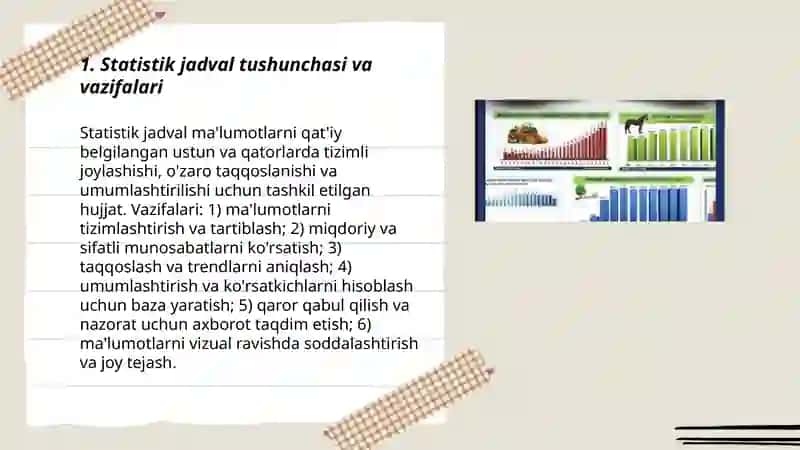 Statistik Jadval Turlari va Uni Tuzish Qoidalari 3