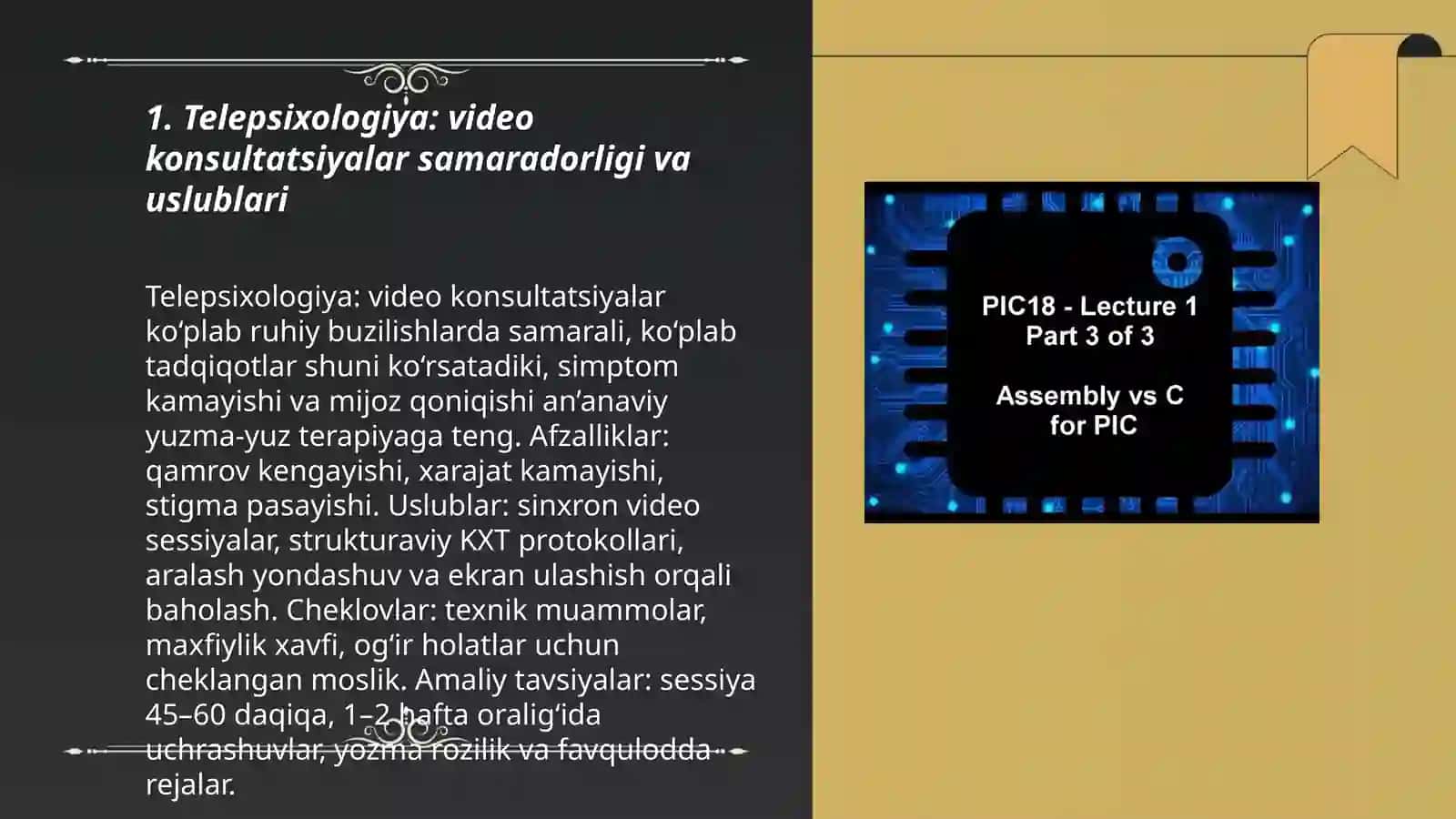 Psixologiya sohasida audio va video texnologiyalaridan foydalaning 3