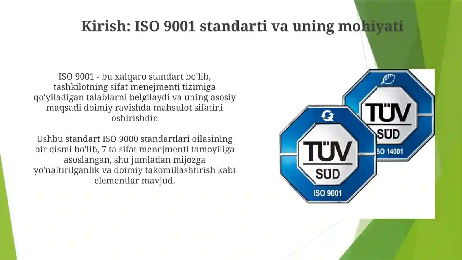 ISO 9001ning energetika sohasida qo‘llanilishi 3